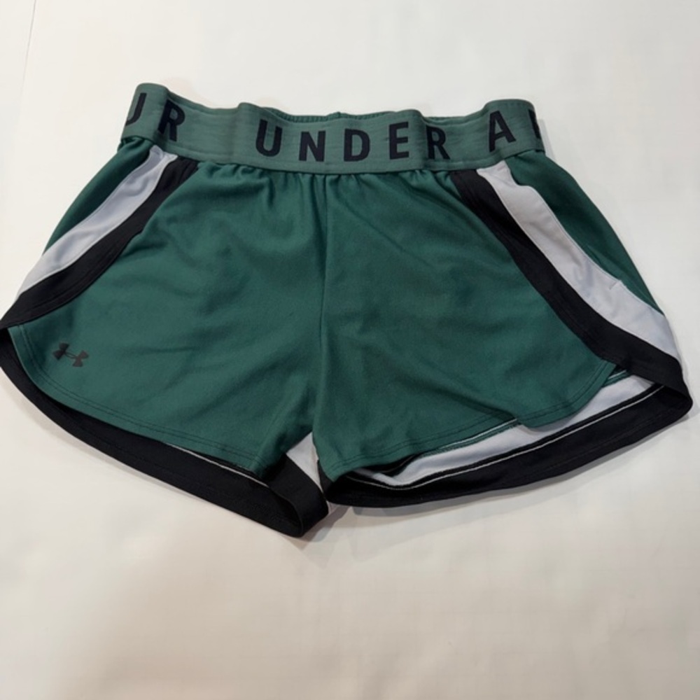 Under Armour Women's Teal and Black Athletic Shorts